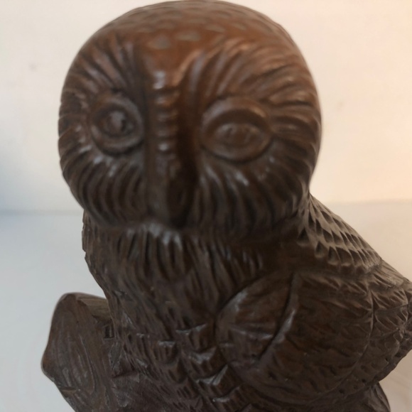 Vtg Red Mill Brown Owl 4" Figurine USA Crushed Pecan Shells Composite 1987 - Picture 7 of 7